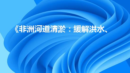 《非洲河道清淤：緩解洪水、提高生態(tài)保護》