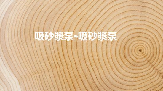 吸砂漿泵-吸砂漿泵