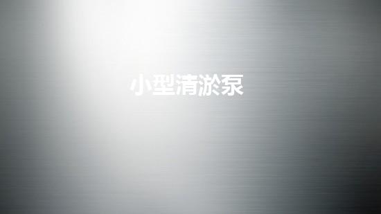 小型清淤泵