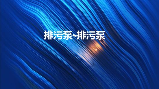 排污泵-排污泵