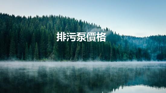 排污泵價格