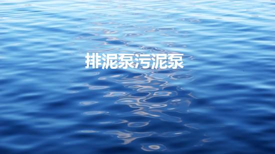 排泥泵污泥泵