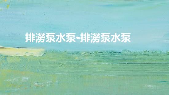 排澇泵水泵-排澇泵水泵