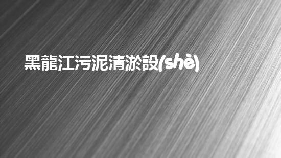 黑龍江污泥清淤設(shè)備安裝污泥處理新技術(shù)揭秘與應(yīng)用探討