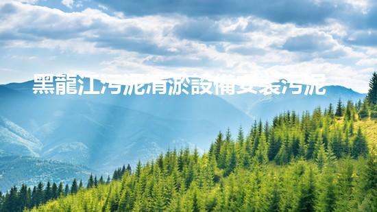 黑龍江污泥清淤設備安裝污泥處理新技術揭秘與應用探討