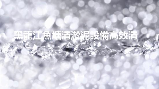 黑龍江魚塘清淤泥設備高效清淤技術助力水域生態(tài)恢復！